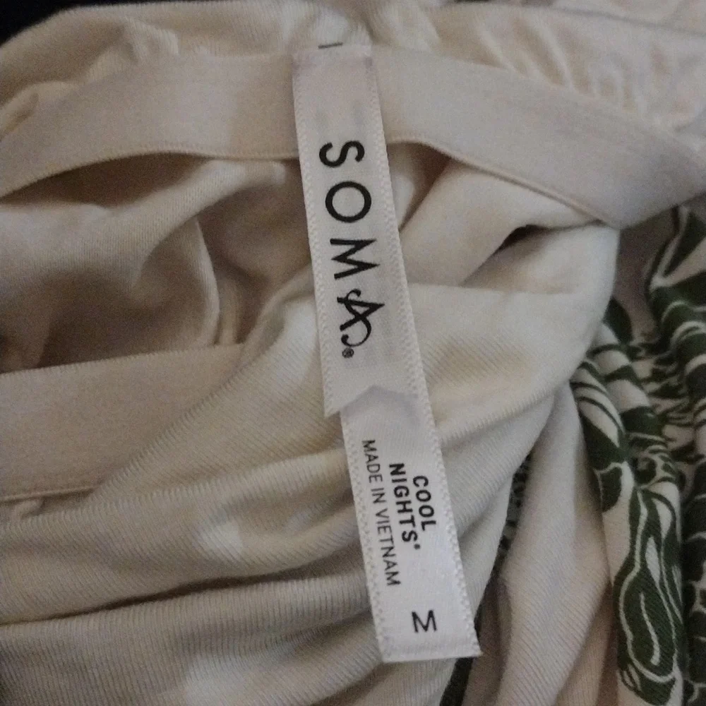 Soma Cream and Green Floral Chemise